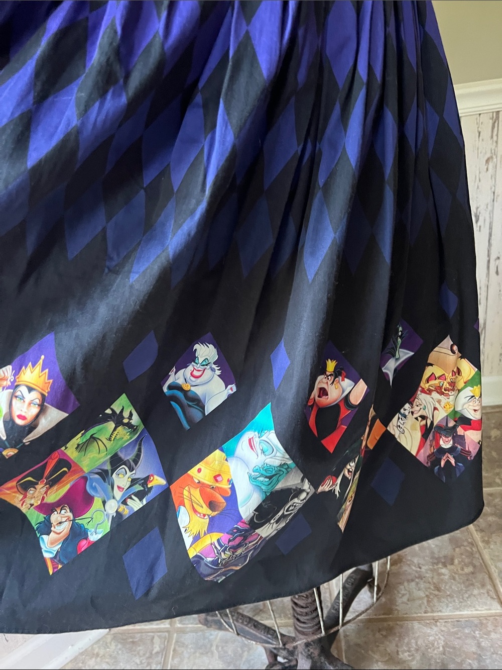 Disney Dress Shop Villains Black and Purple Harlequin Dress - Picture 4 of 9